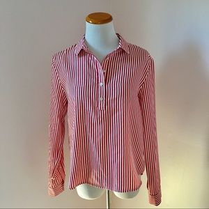Lumiere red stripped blouse shirt size S nordstrom